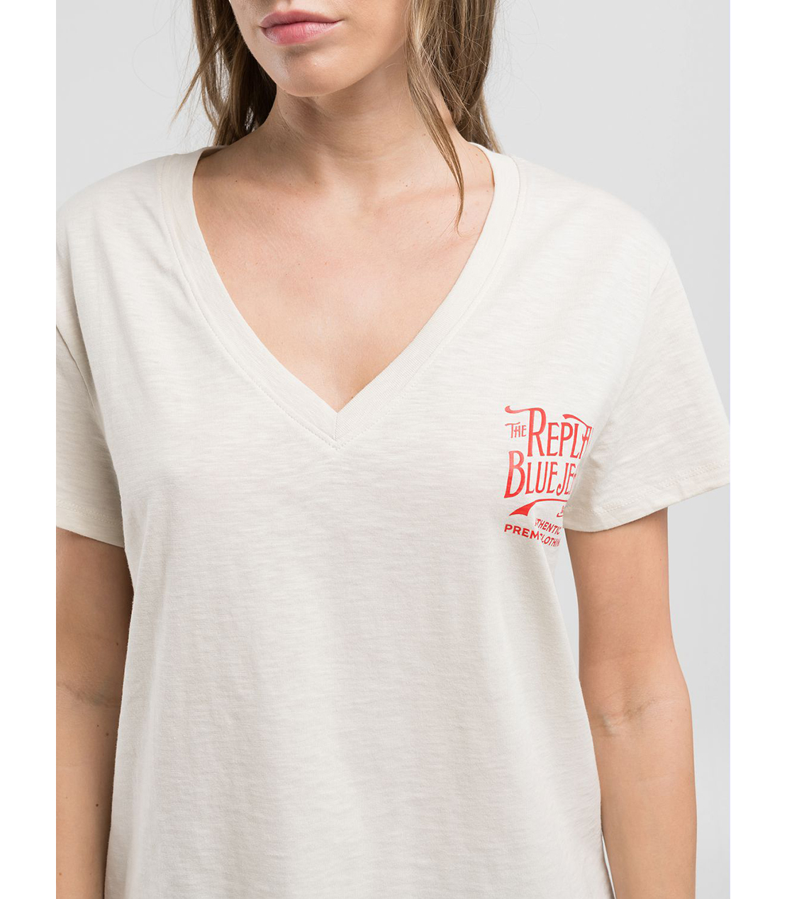 オーバーフィットスラブジャージーVネックTシャツ 詳細画像 バターホワイト 5